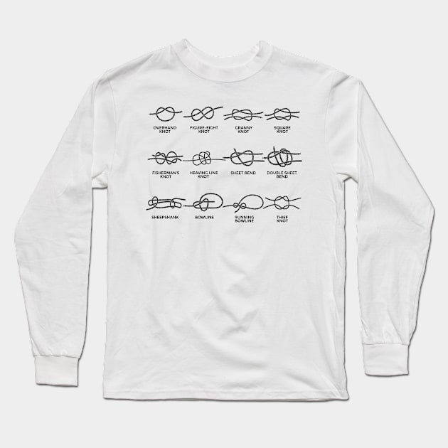 Boats sailing knot knotting gifts Long Sleeve T-Shirt by HBfunshirts